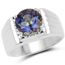 Load image into Gallery viewer, 4.75 Carat Genuine Mystic Topaz .925 Sterling Silver Ring