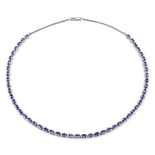 Load image into Gallery viewer, 10.00 Carat Genuine Tanzanite .925 Sterling Silver Necklace