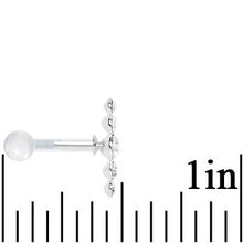 Load image into Gallery viewer, White Acrylic 925 Silver Clear Gem Left Cartilage Earring