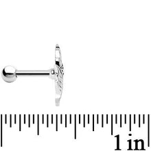 Load image into Gallery viewer, Silver 925 Clear Gem Leaf Cartilage Tragus Earring