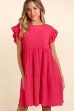 将图片加载到图库查看器,Full Size Smocking Ruffle Short Sleeve Dress with Pockets For Women – Flattering Smocked Dress, Ruffle Short Sleeve Dress, Practical Pocketed Dress, Chic Ruffle Dress, Smocked Waist Dress, Stylish Short Sleeve Dress