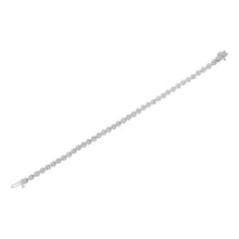 Load image into Gallery viewer, .925 Sterling Silver 1.0 Cttw Miracle Set Diamond Heart-Link 7" Tennis Bracelet (I-J Color, I2-I3 Clarity)