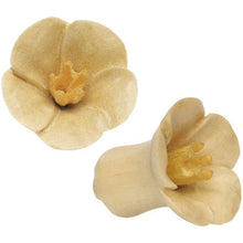 Load image into Gallery viewer, 0G Organic Crocodile Wood Flower Hand Carved Plug Set