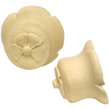Load image into Gallery viewer, 7/8 Organic Crocodile Wood Flower Hand Carved Plug