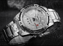 Load image into Gallery viewer, Men's Luxury Stainless steal Waterproof Watch With Day And Date Display Unique Design Perfect Gift In Modern Metal Men Wrist Watch Design