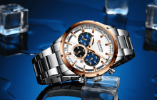 Load image into Gallery viewer, Men's Sports Waterproof Stainless Steel Watch With Chronometers And Special Date Display Unique Design Perfect Gift