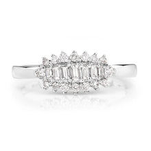 Load image into Gallery viewer, 0.37 Carat Genuine White Diamond 14K White Gold Ring (E-F Color, VS-SI Clarity)