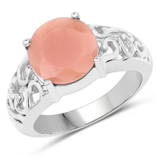 Load image into Gallery viewer, 3.30 Carat Genuine Peach Moonstone .925 Sterling Silver Ring