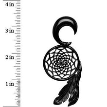 Load image into Gallery viewer, 00G Organic Areng Wood Dreamcatcher Hanger Plug Set