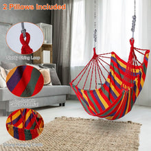 将图片加载到图库查看器,440lbs Hanging Hammock with 2 Pillows