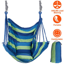 将图片加载到图库查看器,440lbs Hanging Hammock with 2 Pillows