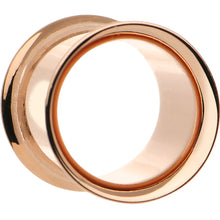 Load image into Gallery viewer, 7/16 Double Flare Rose Gold Plated Hollow Tunnel Plug