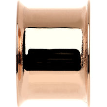 Load image into Gallery viewer, 9/16 Double Flare Rose Gold Plated Hollow Tunnel Plug