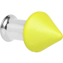 Load image into Gallery viewer, 2G Yellow Neon Cone Stainless Steel Plug