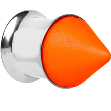 将图片加载到图库查看器,00G Orange Neon Cone Stainless Steel Plug