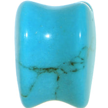 Load image into Gallery viewer, 5/8 Natural Blue Turquoise Sweet Heart Stone Saddle Plug