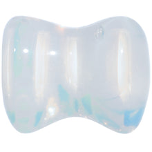 将图片加载到图库查看器,0G Natural Opalite Semi Precious Stone Heart Saddle Plug Set