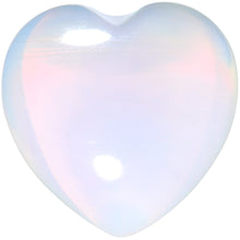 Load image into Gallery viewer, 5/8 Natural Opalite Sweet Heart Stone Saddle Plug Set