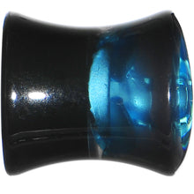 将图片加载到图库查看器,0G Black Acrylic Aqua Rose Flower Saddle Plug Set