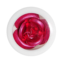 Load image into Gallery viewer, 0G White Acrylic Pink Metallic Rose Flower Plug