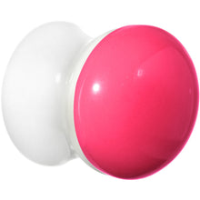 将图片加载到图库查看器,1/2 White Neon Pink Acrylic Saddle Plug