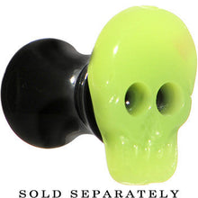 将图片加载到图库查看器,4G Acrylic Neon Yellow Skull Saddle Plug