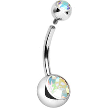 将图片加载到图库查看器,14G Internally Threaded Aurora Double Gem Belly Ring 11mm