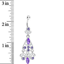 将图片加载到图库查看器,Luxurious Tantalize CZ Chandelier Belly Ring