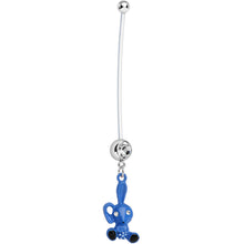 Load image into Gallery viewer, Blue Boy Lil Bunny Baby Pregnancy Belly Ring