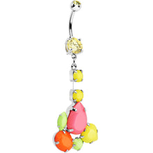 将图片加载到图库查看器,Yellow Gem Neon Jumble Dangle Belly Ring