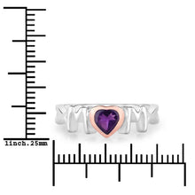 Load image into Gallery viewer, 0.43 Carat Genuine Amethyst .925 Sterling Silver Ring
