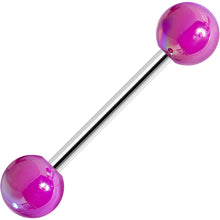 将图片加载到图库查看器,Purple Metallic Acrylic Barbell Tongue Ring