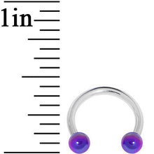 Load image into Gallery viewer, 16G 5/16 Metallic Purple Horseshoe Circular Barbell
