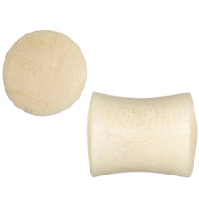 Load image into Gallery viewer, 0G Organic Crocodile Wood Dome Double Flare Plug Set