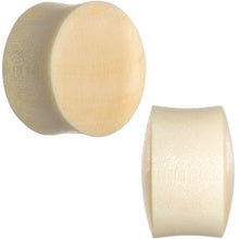 Load image into Gallery viewer, 1 inch Organic Crocodile Wood Dome Double Flare Plug Set