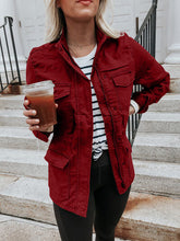 Load image into Gallery viewer, Retro Pocketed Long Sleeve Zip-Up Jacket Lightweight & Stylish Outerwear for Everyday Wear