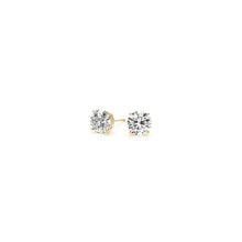Load image into Gallery viewer, 1/2 cttw Lab Grown Round Diamond Stud Earrings 14k Yellow Gold (G/VS2)