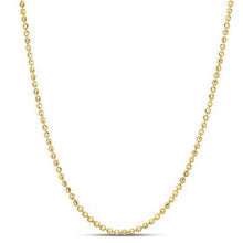 Load image into Gallery viewer, Moon Cut Bead Chain in 14k Yellow Gold (2.00 mm)
