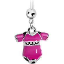 将图片加载到图库查看器,Pink Cute Onesie Pregnancy Belly Ring