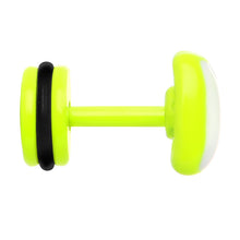 将图片加载到图库查看器,White on Light Green Neon Enamel Bow Tie Cheater Plug