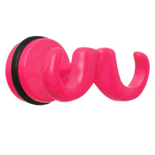 Load image into Gallery viewer, Pink Neon Enamel Old Fashioned Mustache Cheater Plug