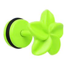 将图片加载到图库查看器,Green Neon Enamel Swirling Star Cheater Plug