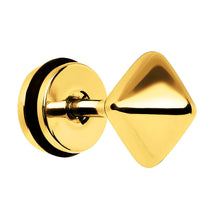 Load image into Gallery viewer, Gold Plated Pyramid Cheater Plug