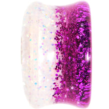 Load image into Gallery viewer, 18mm Purple Pink White Acrylic Glitter Party Saddle Plug