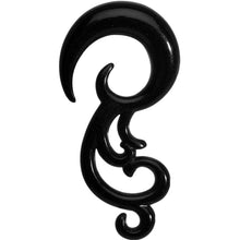 Load image into Gallery viewer, 4G Black Acrylic Southwestern Swirls Taper Spiral Plug