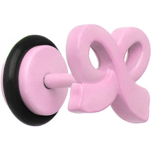 Load image into Gallery viewer, Pink Acrylic Bow Cheater Plug