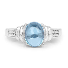 Load image into Gallery viewer, 2.10 Carat Genuine Swiss Blue Topaz .925 Sterling Silver Ring