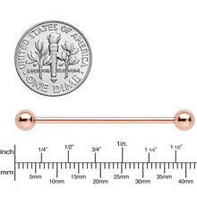 Load image into Gallery viewer, 14G 1 1/4 Rose Gold Plated Straight Barbell