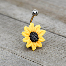 将图片加载到图库查看器,Stunning Sunflower Belly Ring