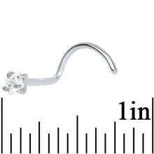 Load image into Gallery viewer, 20G Clear Brilliance Cubic Zirconia Nose Screw